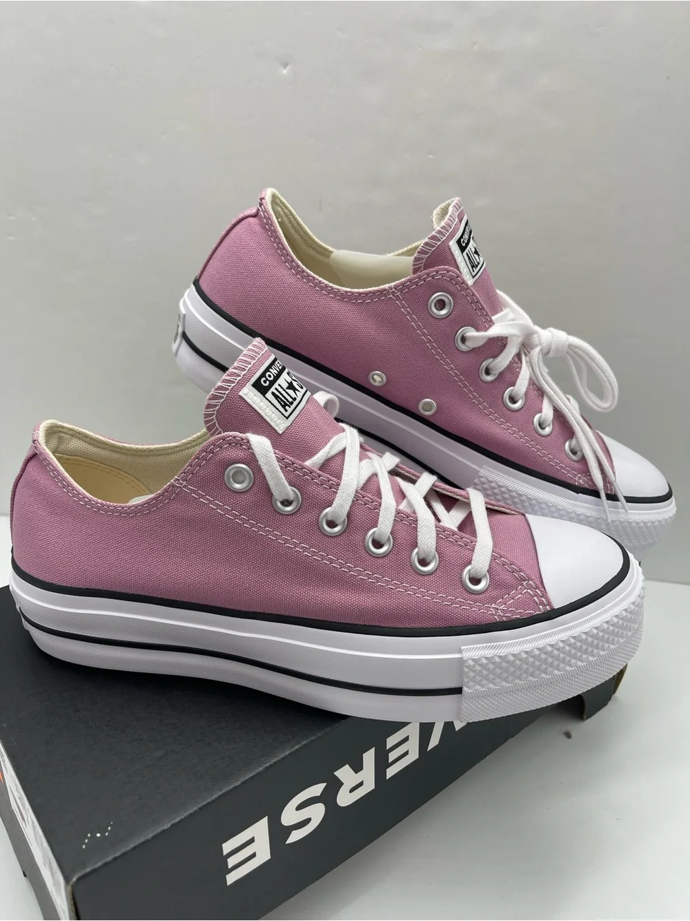 Converse A12960F CTAS LIFT OX CLIFFSIDE ROSE/WHITE/BLACK Platform Sneakers